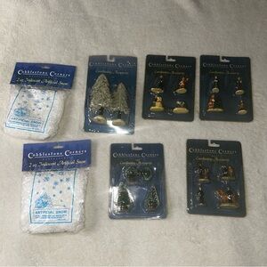 Cobblestone Corners Christmas Village Accessories lot of 7 new